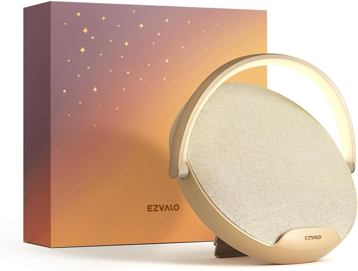 EZVALO Altifalante Bluetooth 5.3, altifalante sem fios portátil multifuncional com carregamento sem fio, candeeiro de noite imável, presente para mulheres, homens, mãe, amigos, crianças