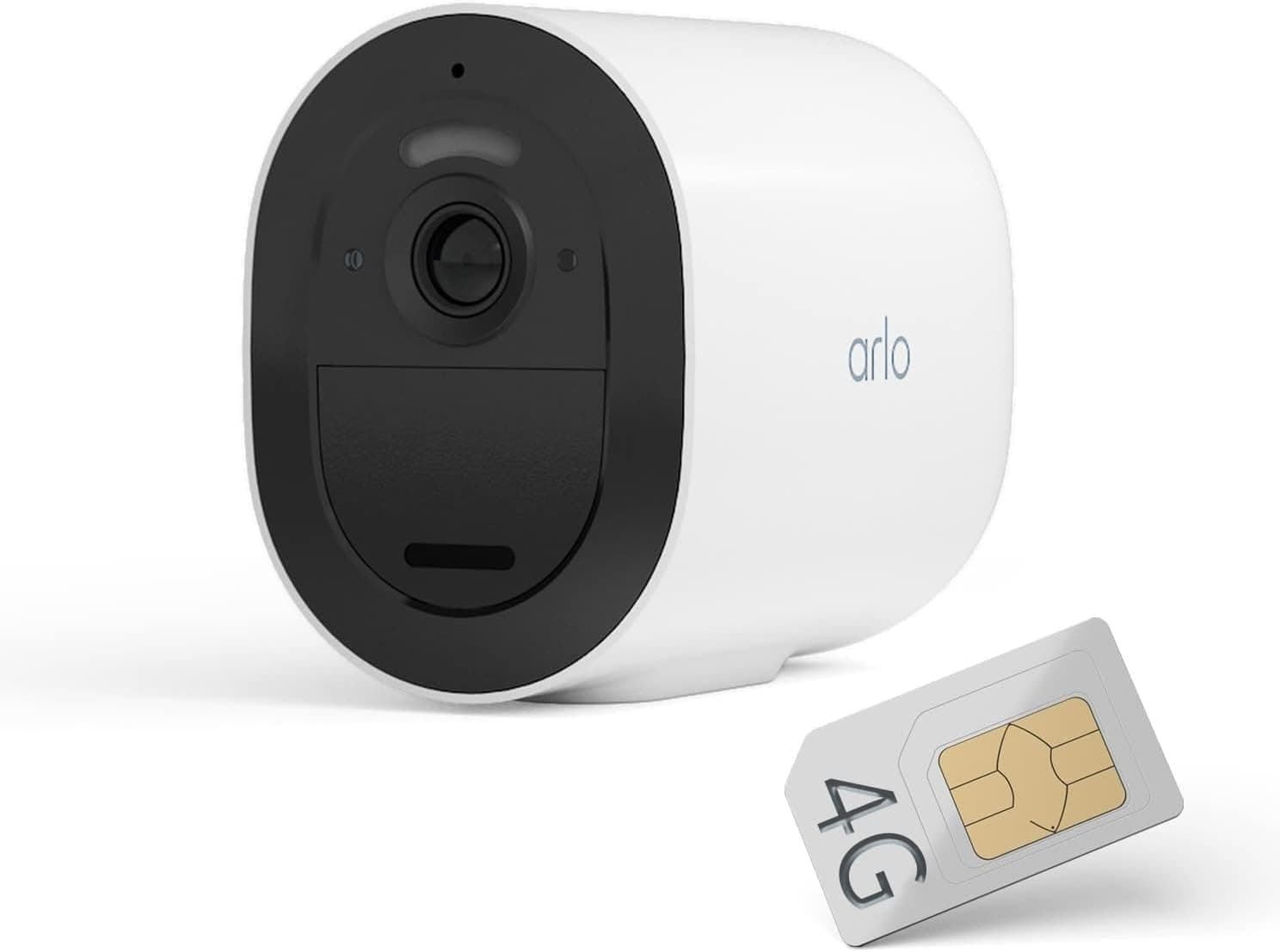 Arlo Go 2 Câmara de vigilância 100% sem fios HD, conexão Wi-Fi ou SIM 3G/4G LTE, armazenamento local com cartão SD ou na nuvem, visão noturna, resistente à água, áudio bidirecional, branco