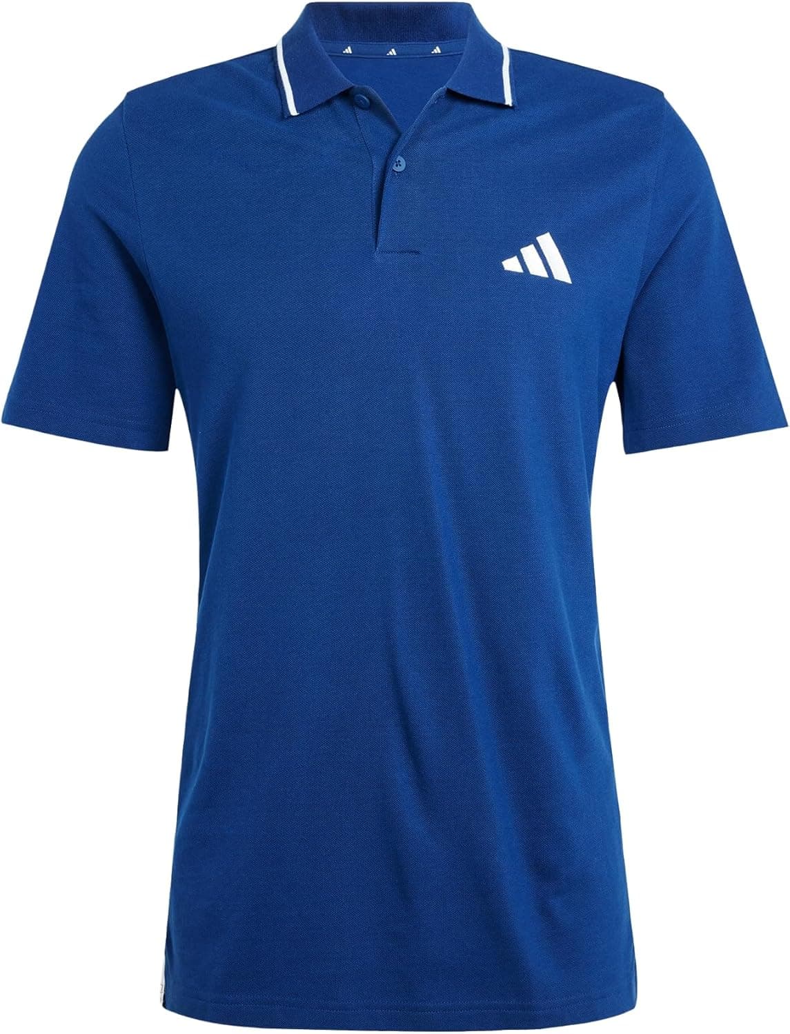 Adidas Essential Three Stripes | Polo em piqué para homem azul escuro