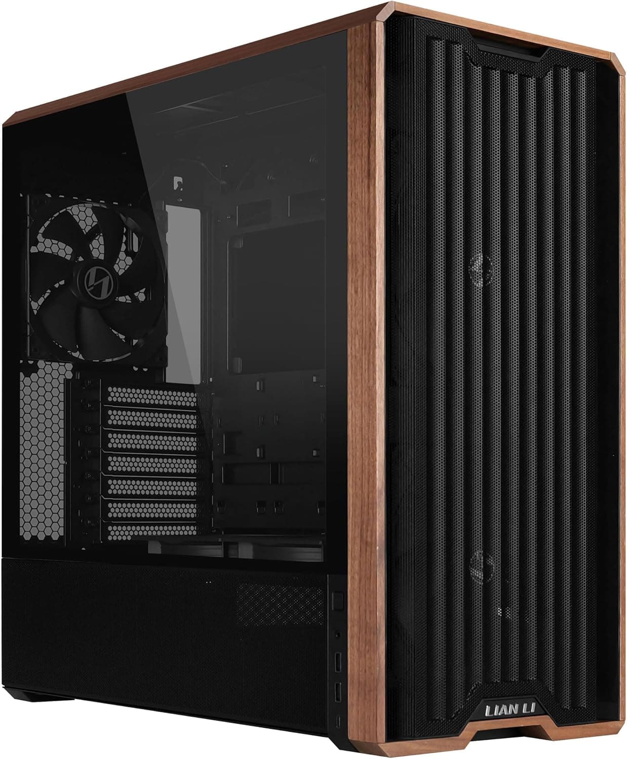 Lian Li LANCOOL 217 | Caixa PC mid tower preta com 5 ventoinhas instaladas e compatibilidade ATX Micro-ATX Mini-ITX