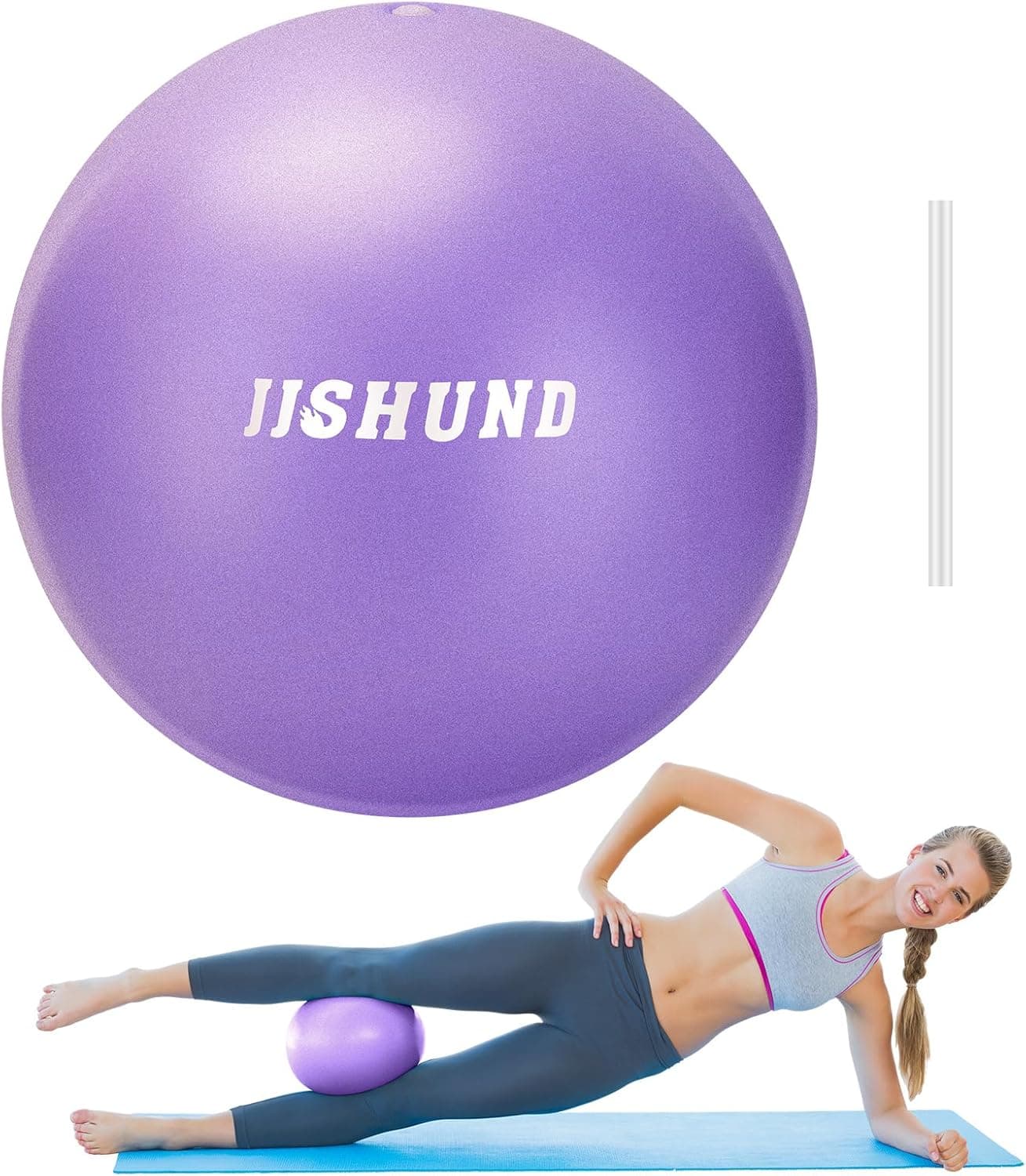 jjshund Bola de pilates, 25 cm bola ioga futebol pequena antiderrapante bola de ginástica para casa escritório ginásio ioga pilates fitness treino de equilíbrio