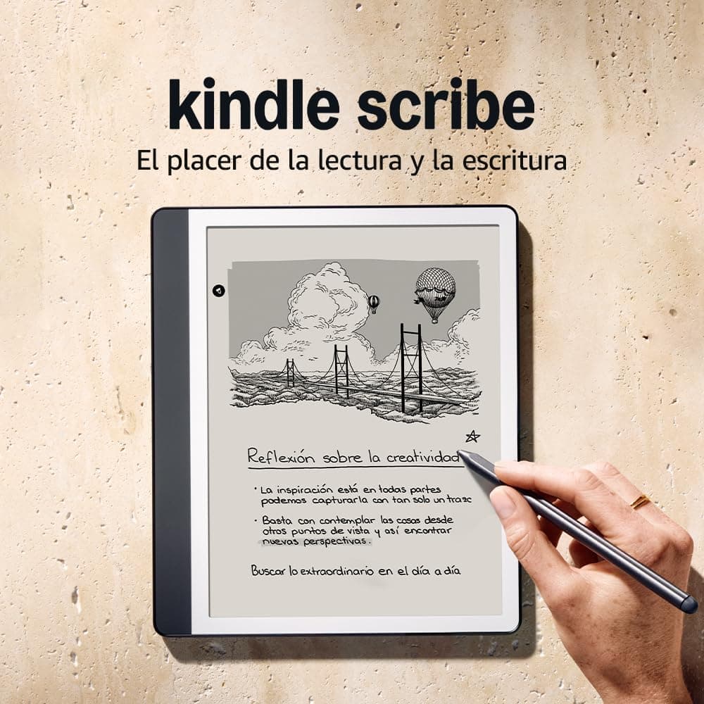 Amazon Kindle Scribe (32 GB) | Ecrã redesenhado com bordas sem emendas. Escreva à mão nos seus livros e documentos | Caneta premium | Cinza tungsténio