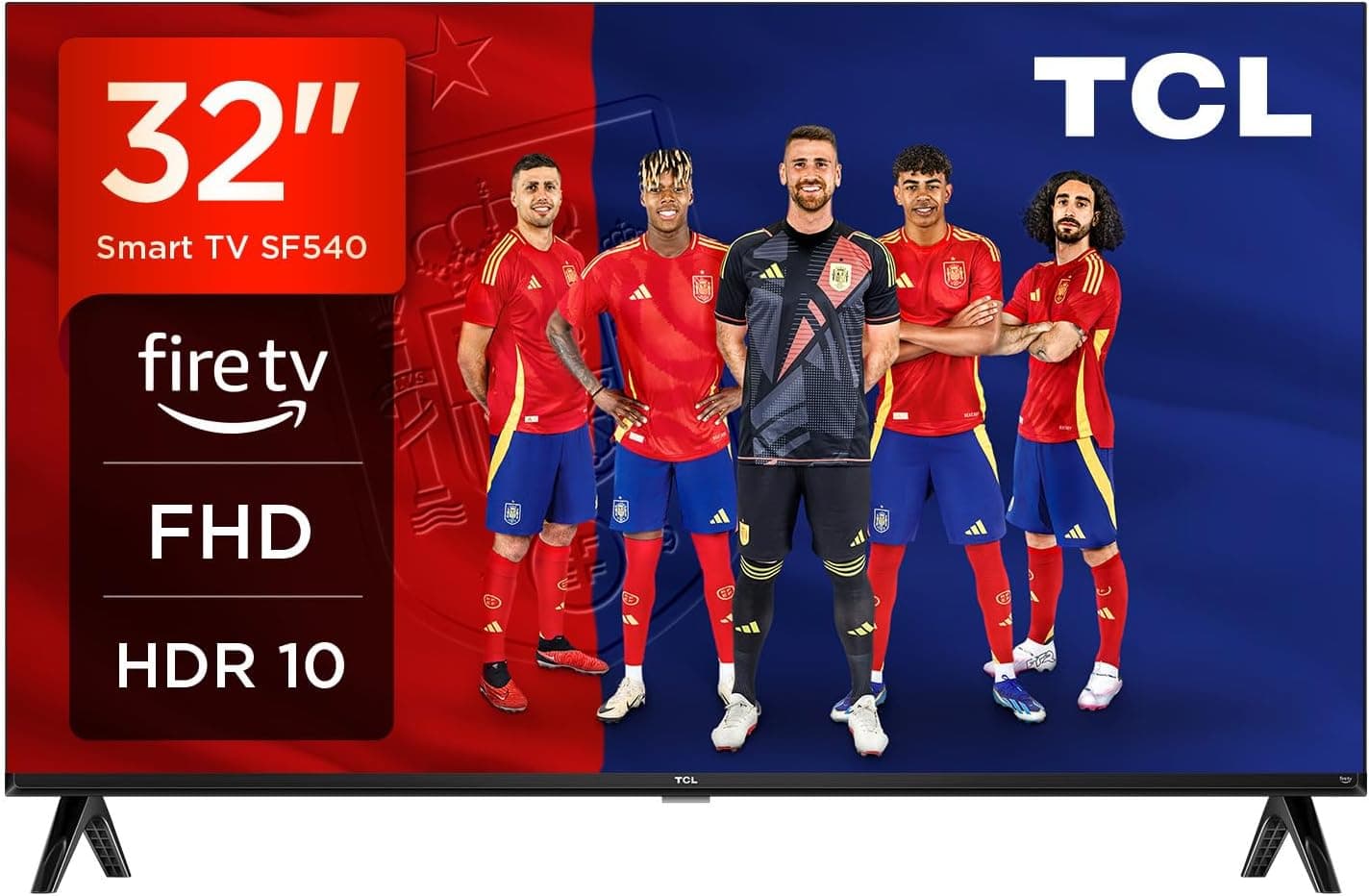 TCL 32SF540-32" FHD Smart TV - HDR & HLG-Dolby Audio-DTS virtual X-Bezel-Less-Dual-Band WiFi 5 - com Fire OS 7 System - Frente de metal escuro escovado 