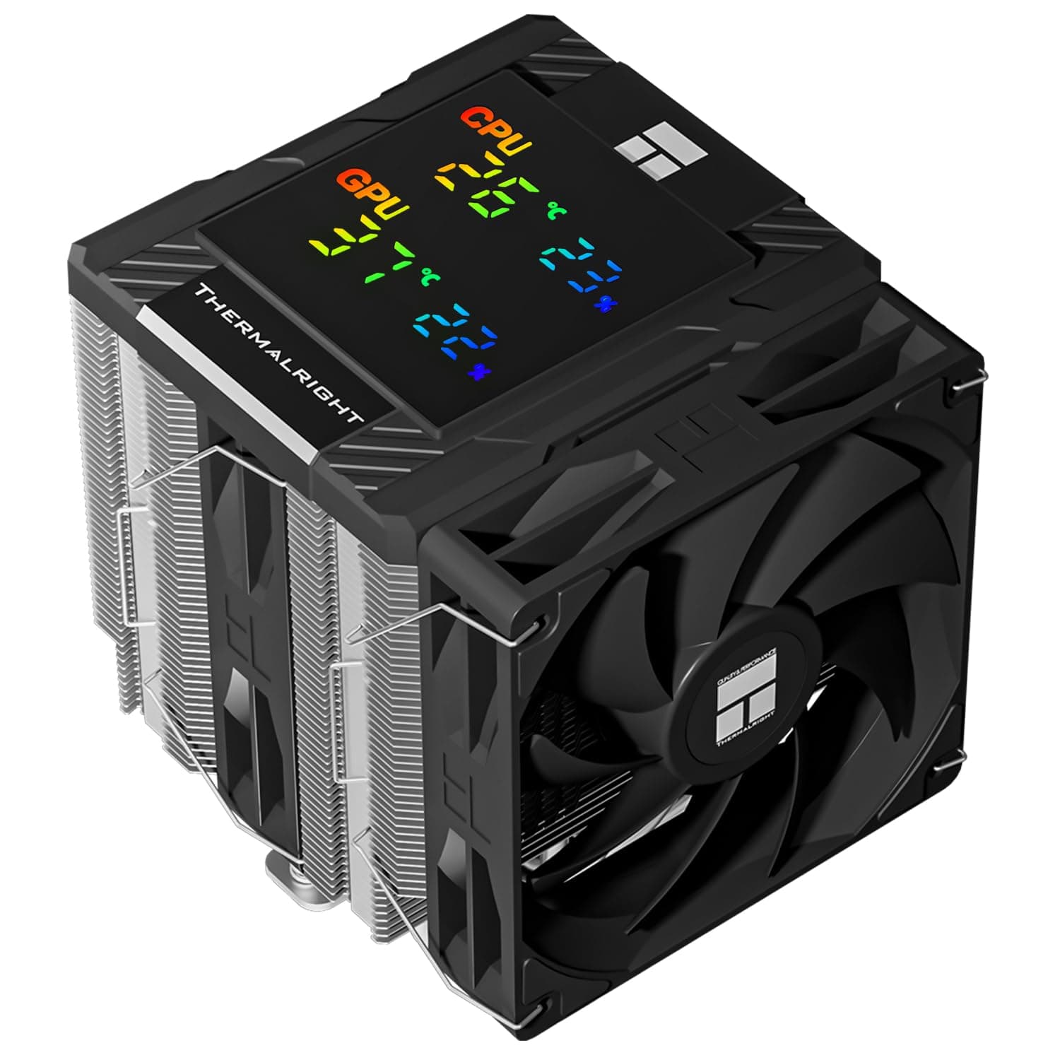 Thermalright Peerless Assassin 120 Digital Black - refrigerador de ar para CPU (6 tubos de calor, para AM4/AM5, Intel LGA1700/1851/1150/1151/1200), cor preta