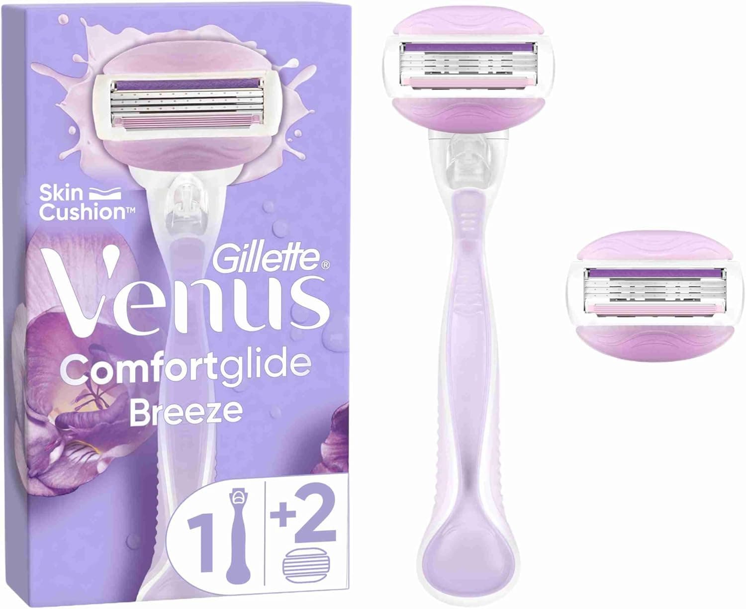 Venus ComfortGlide Breeze | Máquina de depilação feminina com 2 lâminas extra para uma pele suave