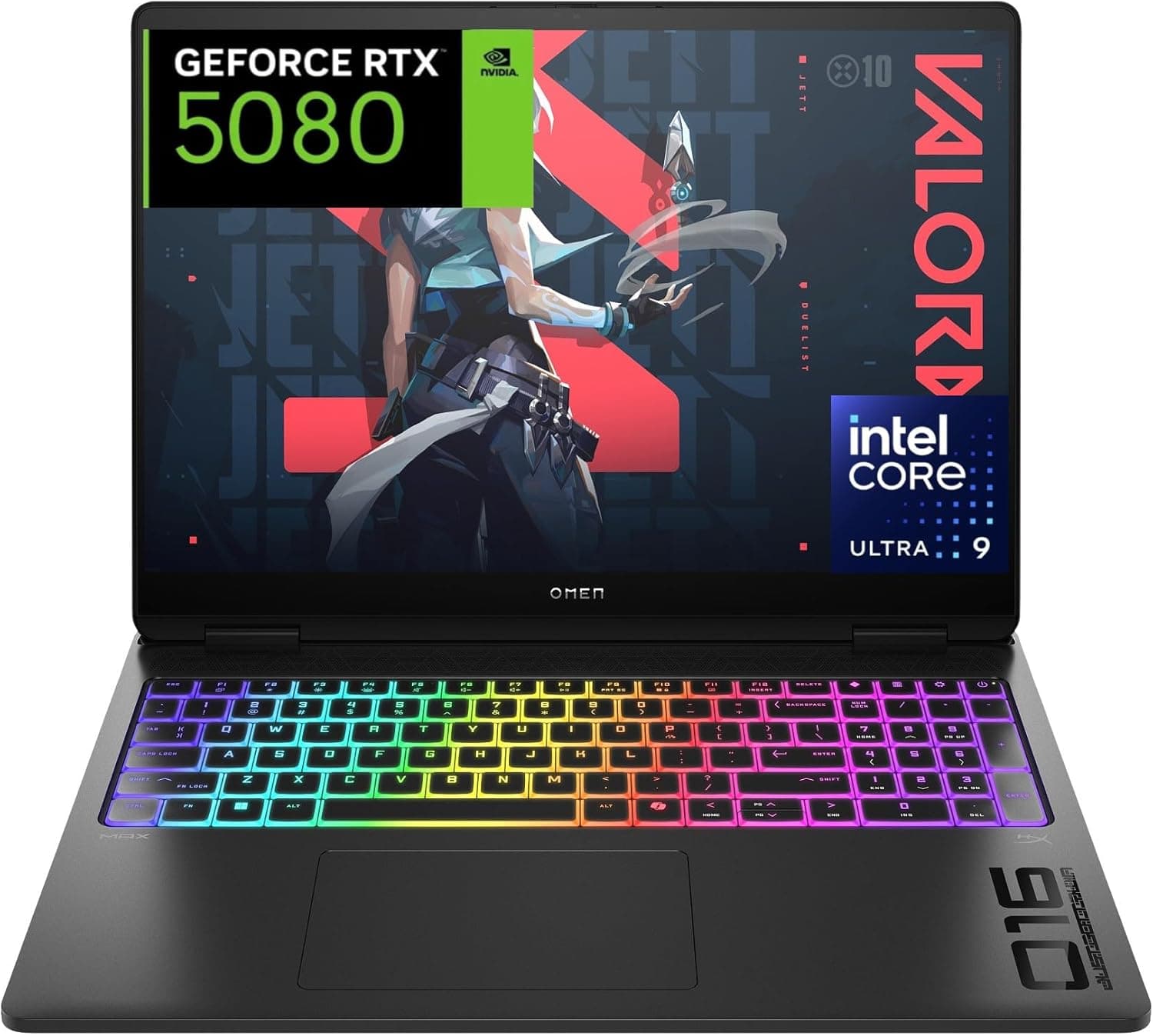 HP OMEN MAX 16-ah0010ns Computador portátil Gaming de 16" 2,5 K 240 Hz Intel Ultra 9-275HX, 32 GB RAM, 1 TB, NVIDIA GeForce RTX 5080 16 GB, Windows 11, WiFi 7. Preto - Teclado QWERTY espanhol