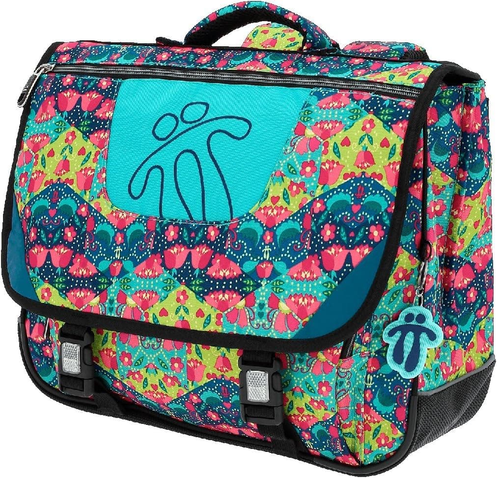 TOTTO Scissor | Mochila escolar infantil com capacidade de 15 L e 3 compartimentos estampada com flores