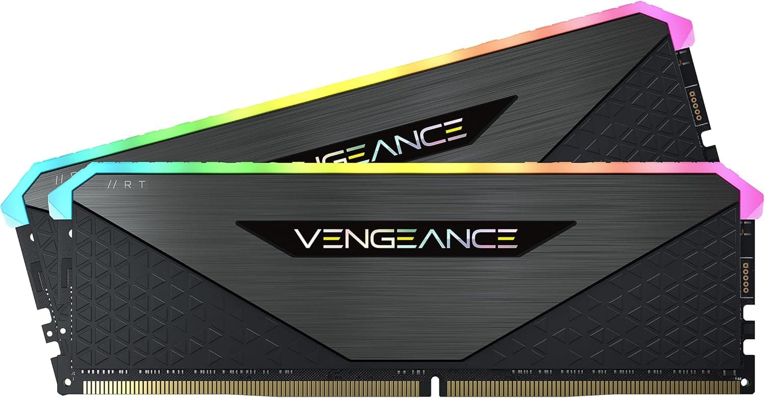 Corsair Vengeance RGB RT 32 GB (2 x 16 GB) DDR4 3600 MHz C16 memória de mesa (otimizado para AMD 300/400/500 Series, compatível com Intel 300/400/500 Series) preto