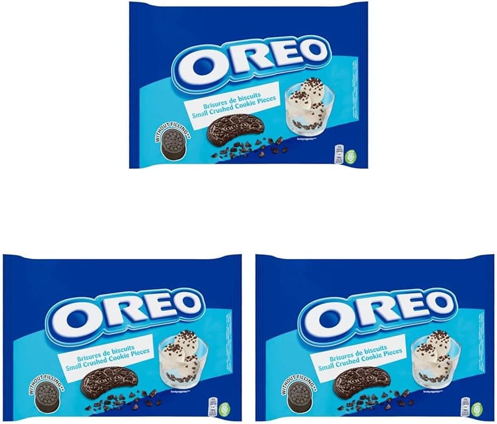 Oreo Cocoa Cookie Chips | Topping crocante para gelados, pastelaria e sobremesas, 3 unidades de 400 g