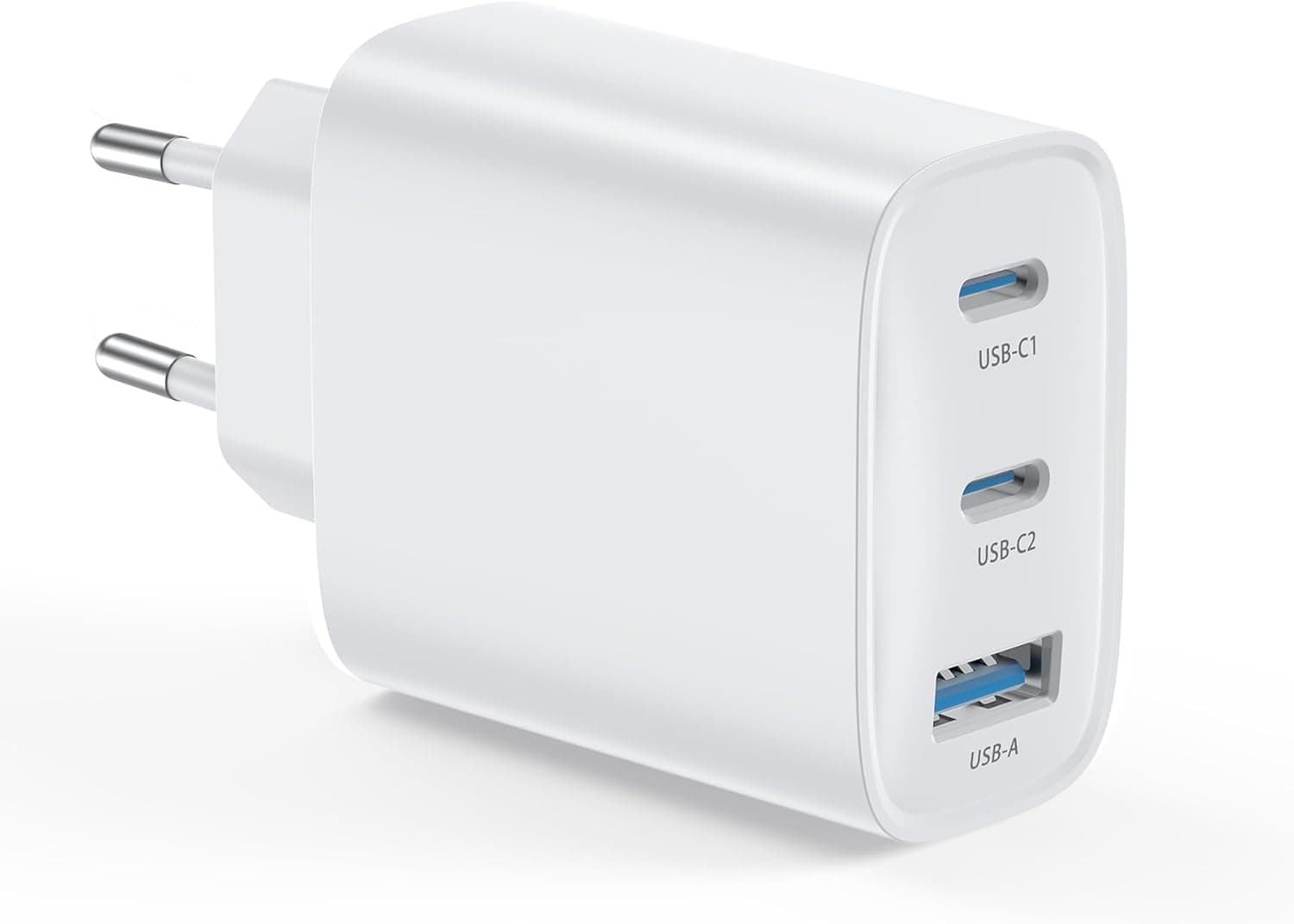 Carregador USB C 40 W 3 portas tomada carregador USBC tipo c carregamento rápido carregador múltiplo rápido para iPhone 16 15 14 13 12 11 Pro MAX XR XS 8 7, iPad, Samsung, Tablet