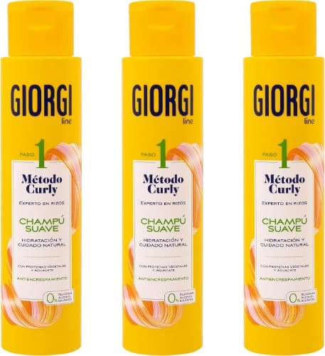 GIORGI Line - Champô suave, método Curly, caracóis espetaculares, 0% álcool, 0% silicone, 0% sulfatos, com proteínas vegetais e abacate, 350 ml