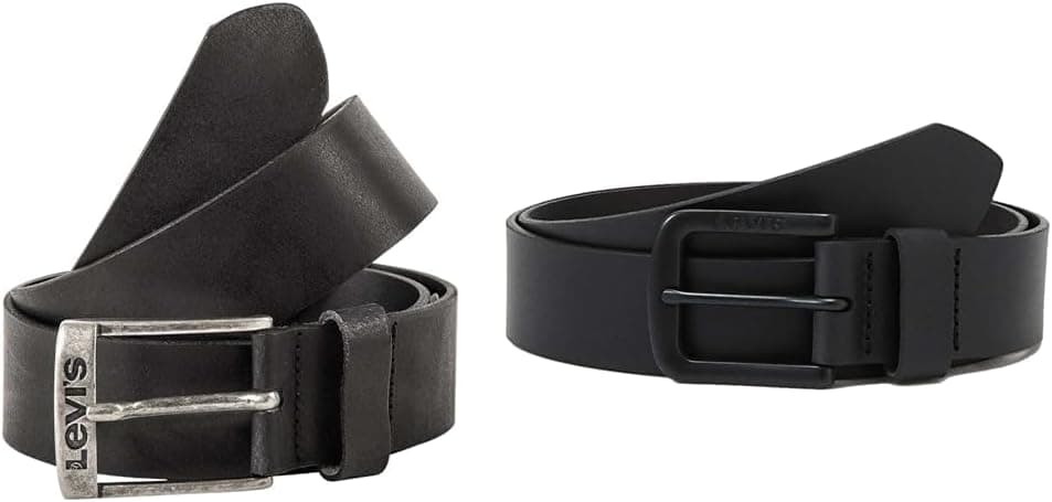 Levi's New Duncan | Cinto unissexo preto com fivela clássica