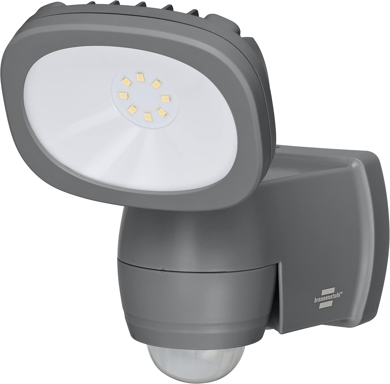 Brennenstuhl LUFOS 400 | Foco LED de parede para exterior com sensor de movimento, 440 lm, IP44, funcionamento a pilhas