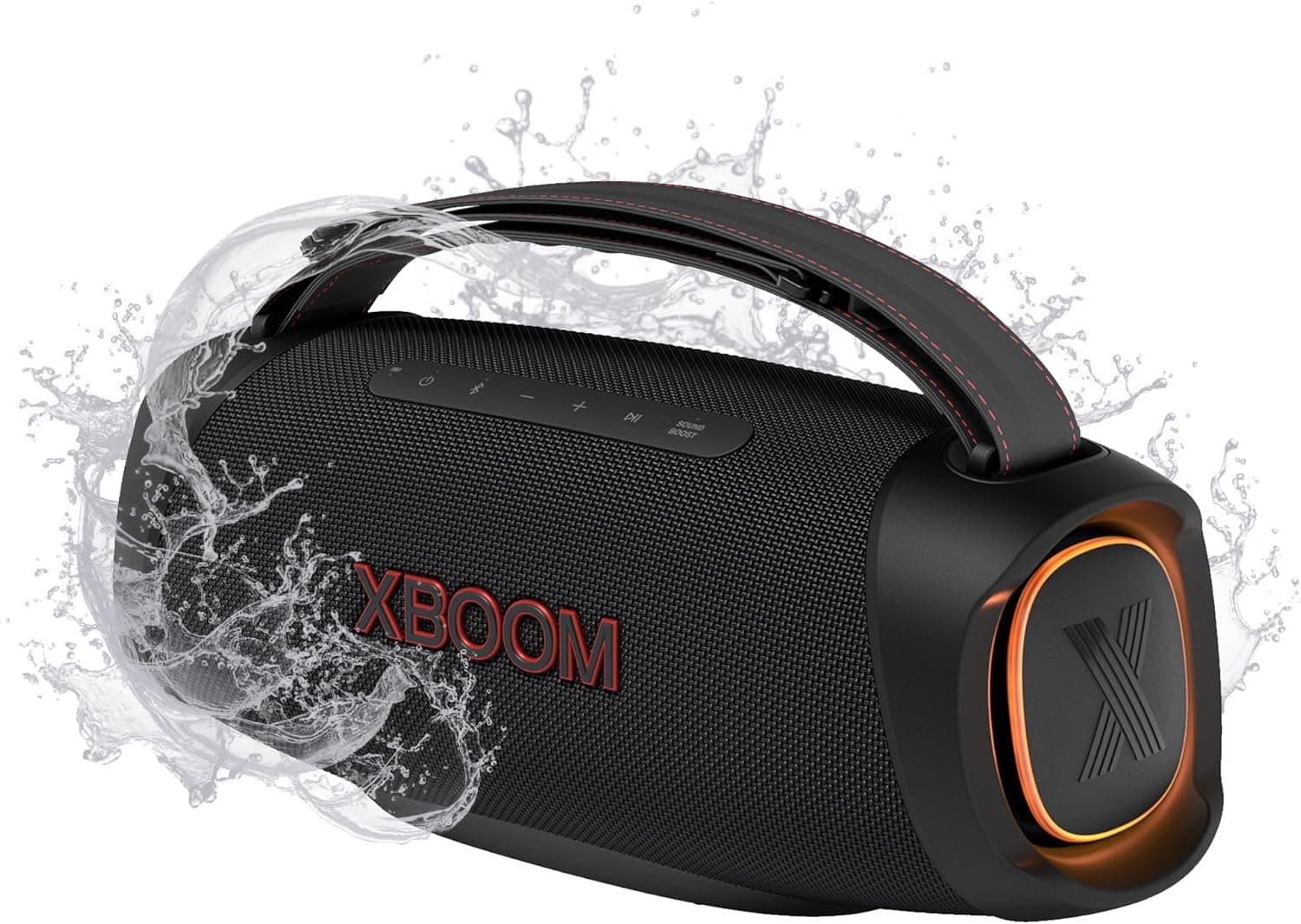 LG XBOOM GO XG8T, Altifalante portátil, Bluetooth 5.3, baixo potente, resistência militar a choques, água e pó IP67, cor preta