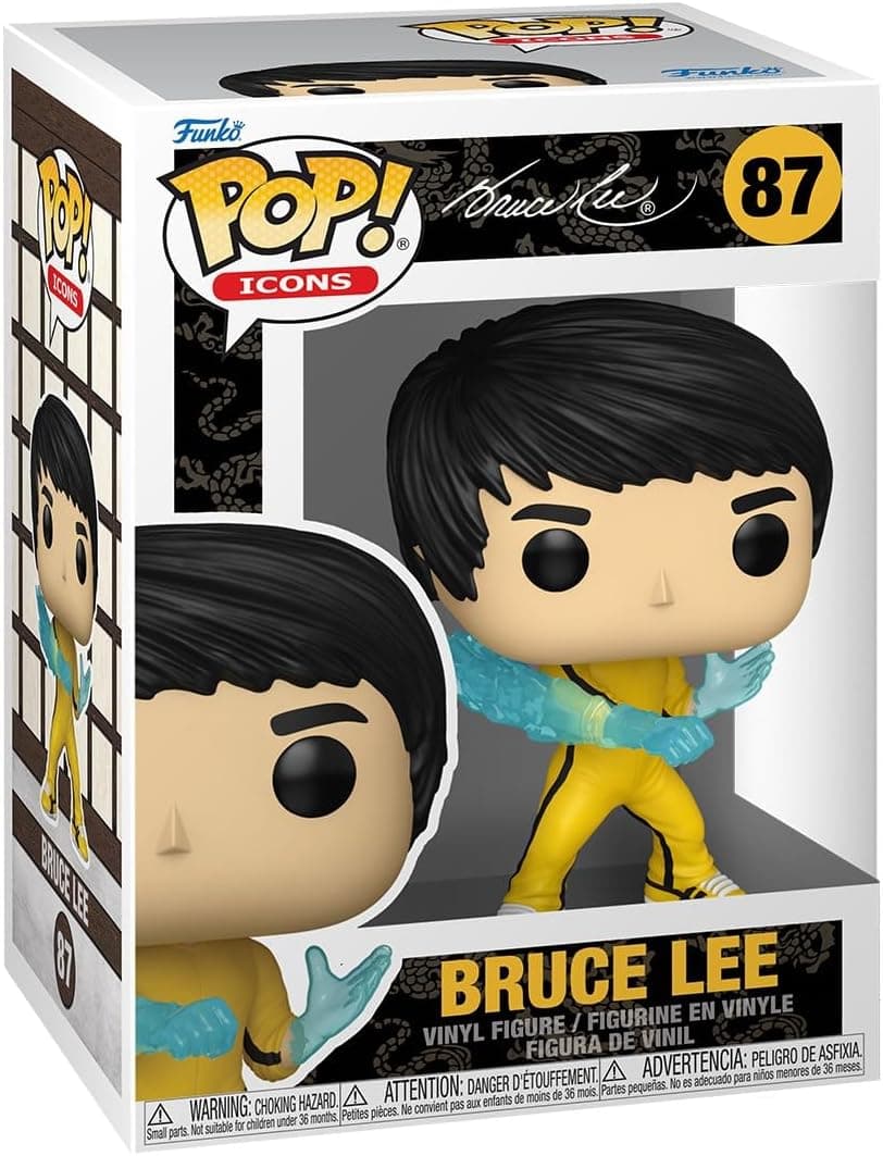 Funko Pop! Ícons: Bruce Lee - Figura de vinil colecionável 