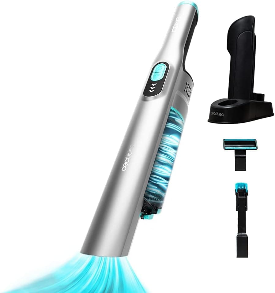 Cecotec Aspirador de mão sem cabo Conga Rockstar Micro Essential. 90 W, Digital, 13 kPa, automonomia de até 40 minutos, 2 modos, acessório 2 em 1, acessório de tapeçaria e base de auto-carregamento