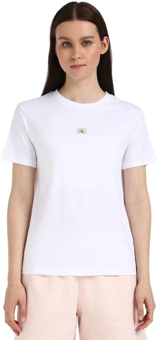Calvin Klein Woven Label Regular Jersey | T-shirt de manga curta para mulher