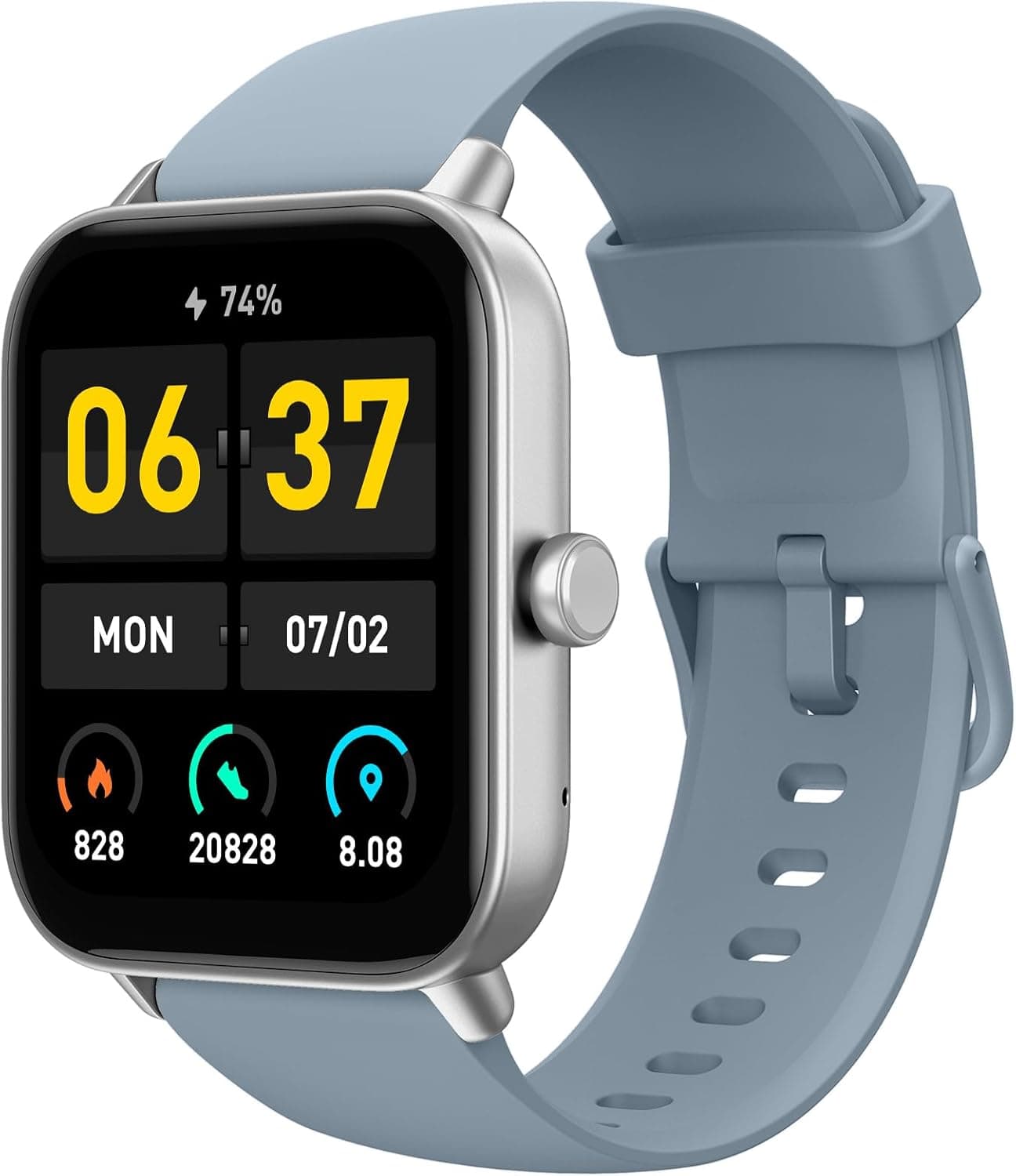 TOOBUR Relógio inteligente mulher homem com Alexa, 1,8" smartwatch desportivo com 100 desportos, receber e atender chamadas, podómetro e pulsómetro, IP68 impermeável nadar, compatível com Android iOS