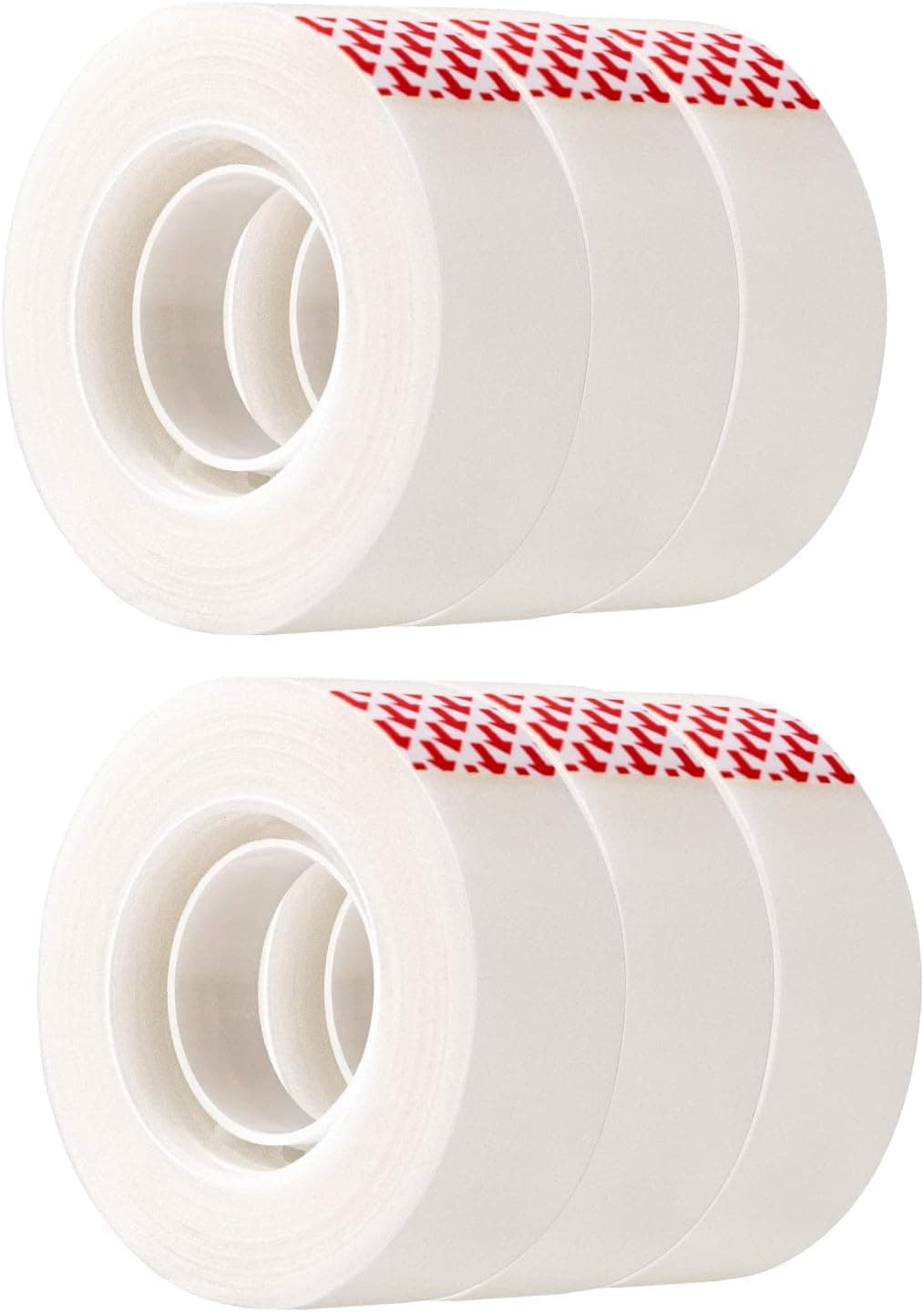 Amazon Basics Fita com acabamento mate, para reparações, peças de fita, 6 unidades, embalagem de 1, 5,3 x 1,9 cm, translúcido