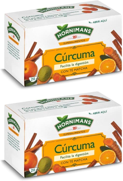 Hornimans Infusão de açafrão com chá Matcha 100% natural, 20 bolsas x 2
