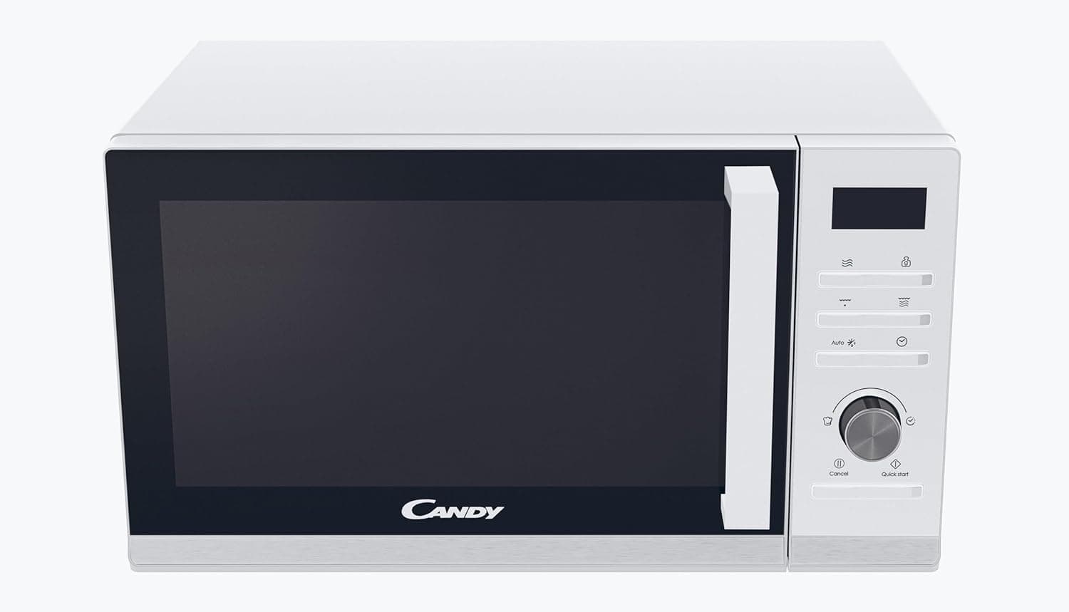 Candy New Timeless CMGA23TNDW, micro-ondas com brilho, 23 L, 1400 W, 6 níveis de potência, digital, 8 funções, bloqueio de segurança, prato de 27 cm, Grill Rack, auto-limpeza, App hOn, branco