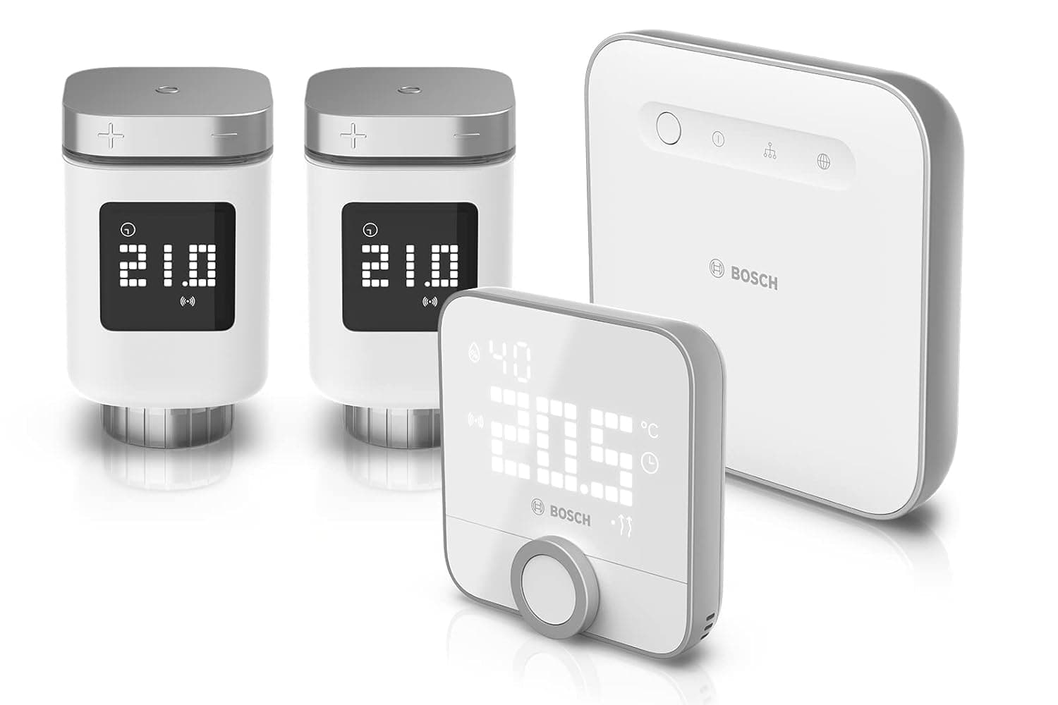 Conjunto de aquecimento confortável Smart Home da Bosch, 2X termostato de radiador II, 1 termostato ambiente II, 1 x controlador II