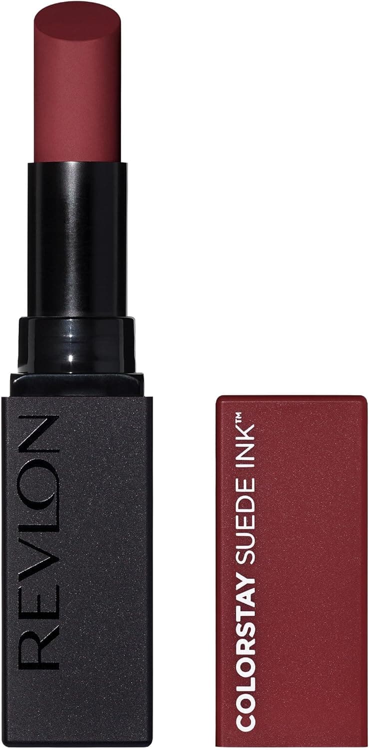 REVLON ColorStay Suede Ink, barra de lábios mate de longa duração com fórmula não-transfer, enriquecida com vitamina E, cobertura total de até 8H, tom 019 In The Zone 2,55 g