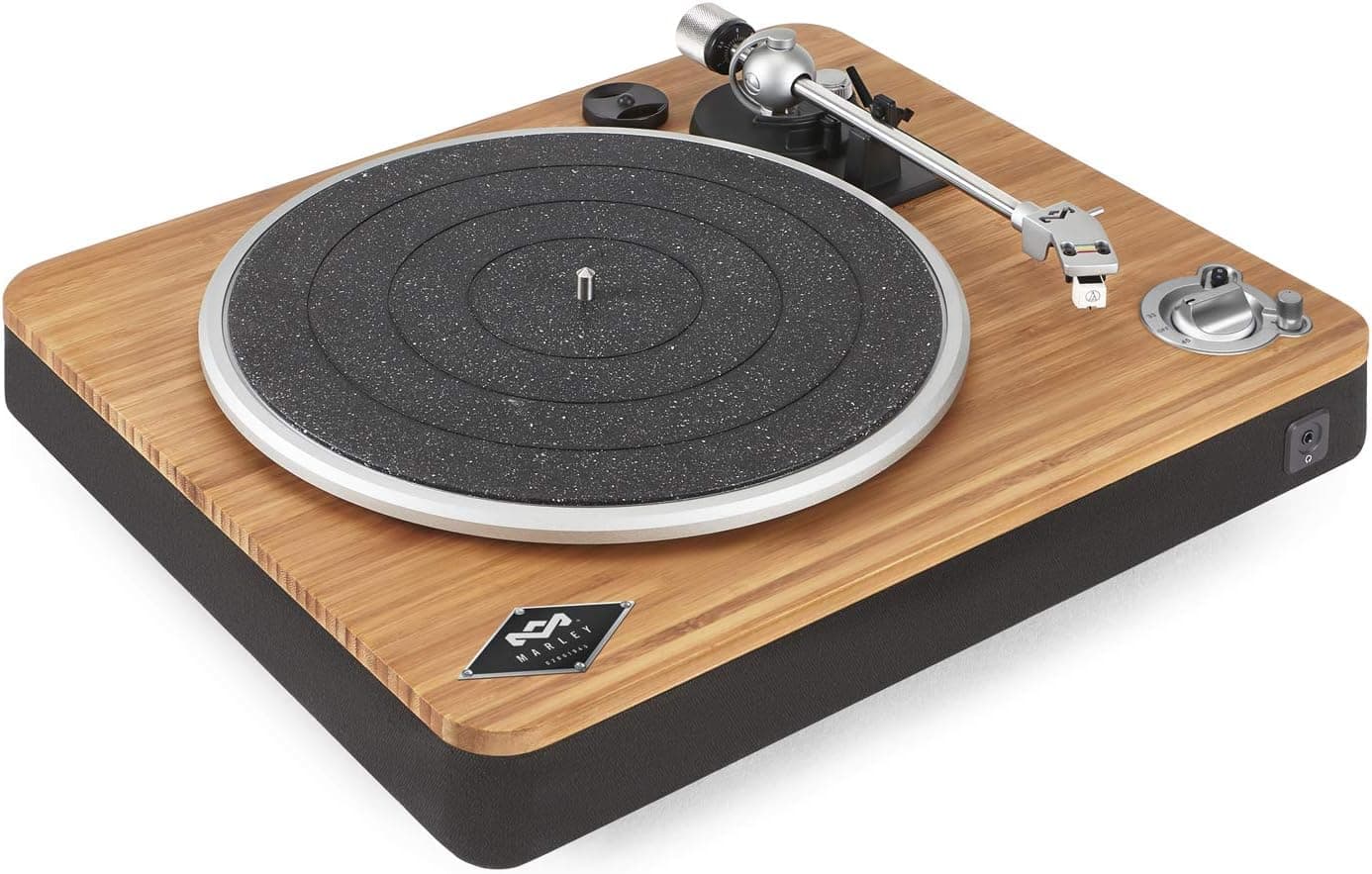 House of Marley Stir It Up Wireless Gira-discos de vinil Bluetooth - reprodutor de vinil de 2 velocidades produzido de forma sustentável, gira-discos Bluetooth com cápsula de áudio - técnica, bambu