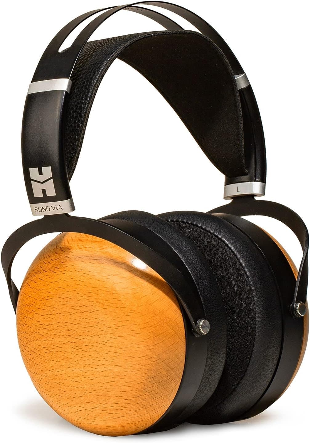 HiFiMAN SUNDARA - Auriculares de alta fidelidade com cabo magnético, planar, fechados, com design de íman furtivo, cabo removível, almofadas de madeira para casa, estúdio, gravação