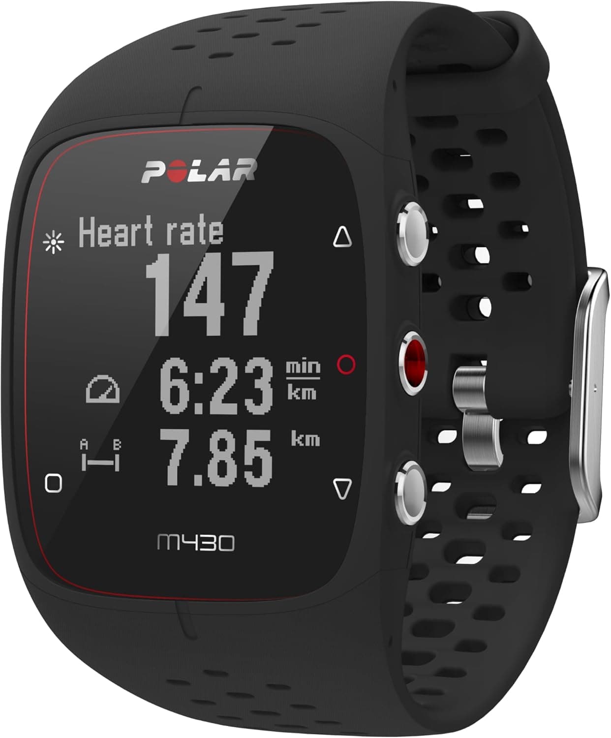 Polar M430 Relógio de corrida com GPS e monitor de frequência cardíaca no pulso, múltiplos desportos, monitor de atividade 24/7, M/L Outro