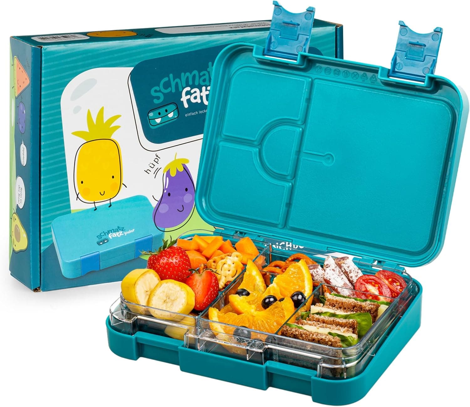 Schmatzfatz | Caixa de almoço infantil com divisórias à prova de fugas e livre de BPA