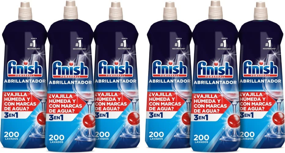 Finish Abrilhantador para máquina de lavar loiça, 800 ml x 6
