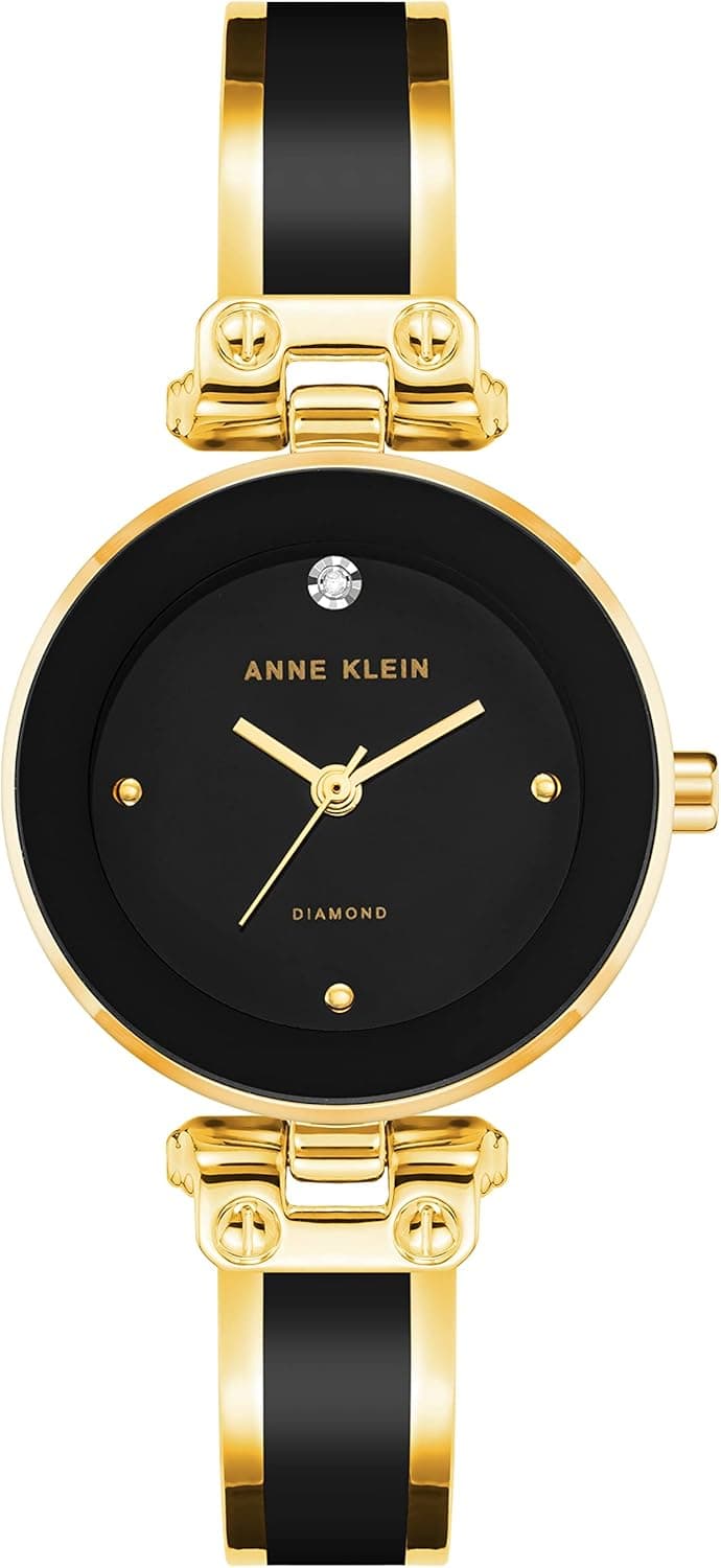 Anne Klein Relógio para mulher, dourado/preto