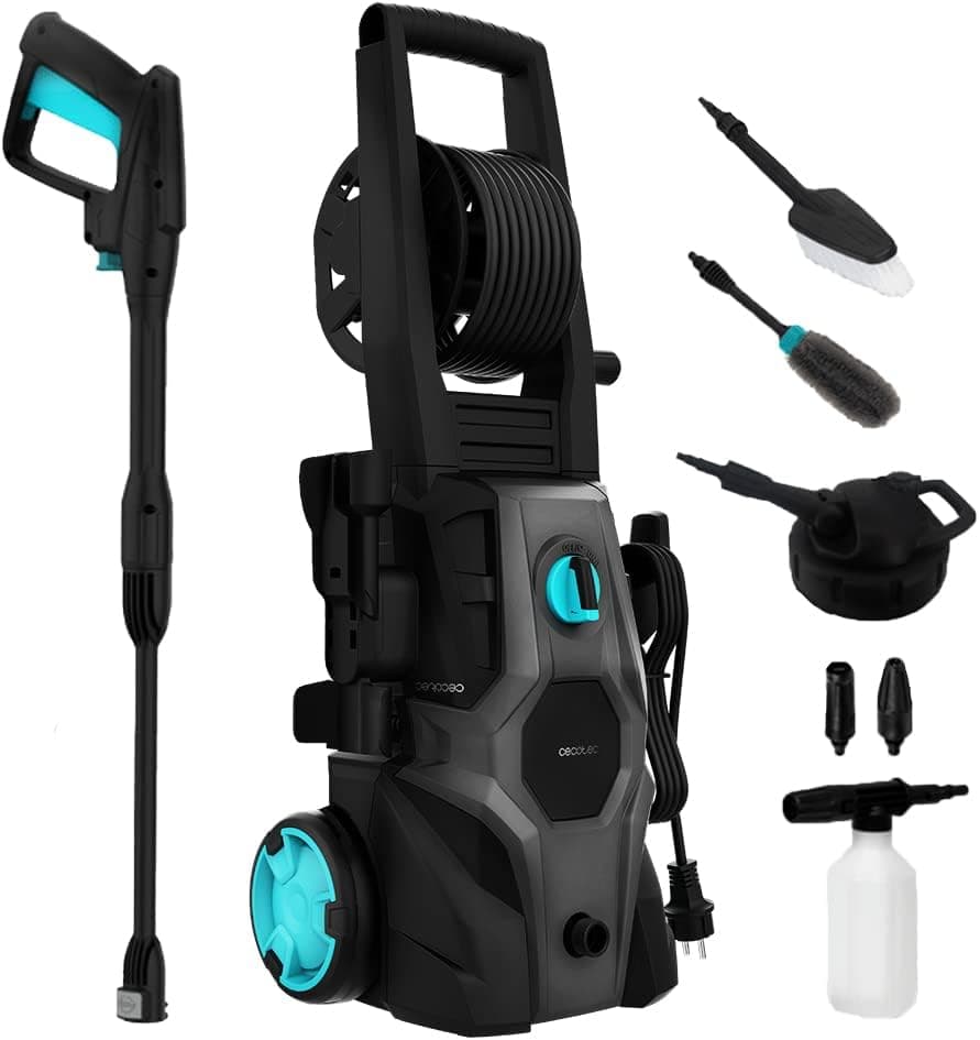 Cecotec HydroBoost 2000 Car&Garden Pro, 2000 W, casa, jardim ou carro, fluxo de 450 l/h, 150 barras de pressão, bomba de alumínio, rádio de ação 14 m