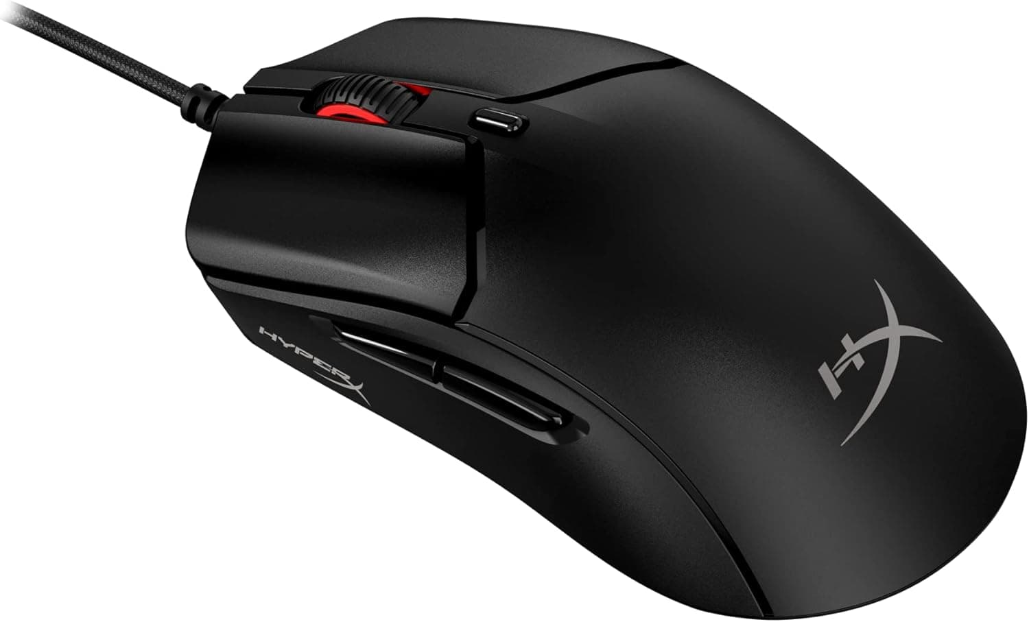 HyperX Até 2 – rato gaming com cabo, ultraleve 53 g, sensor preciso HyperX 26K, cabo HyperFlex 2, antiderrapante, cor preta