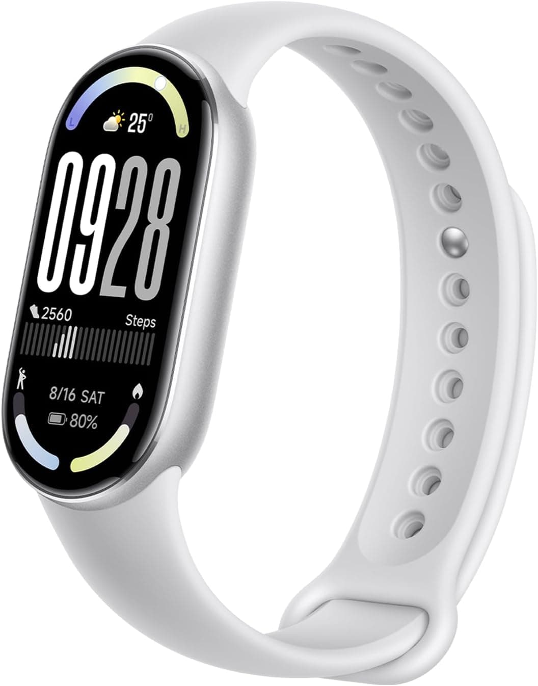 Xiaomi Smartband 10 | Pulseira inteligente com ecrã AMOLED prateado