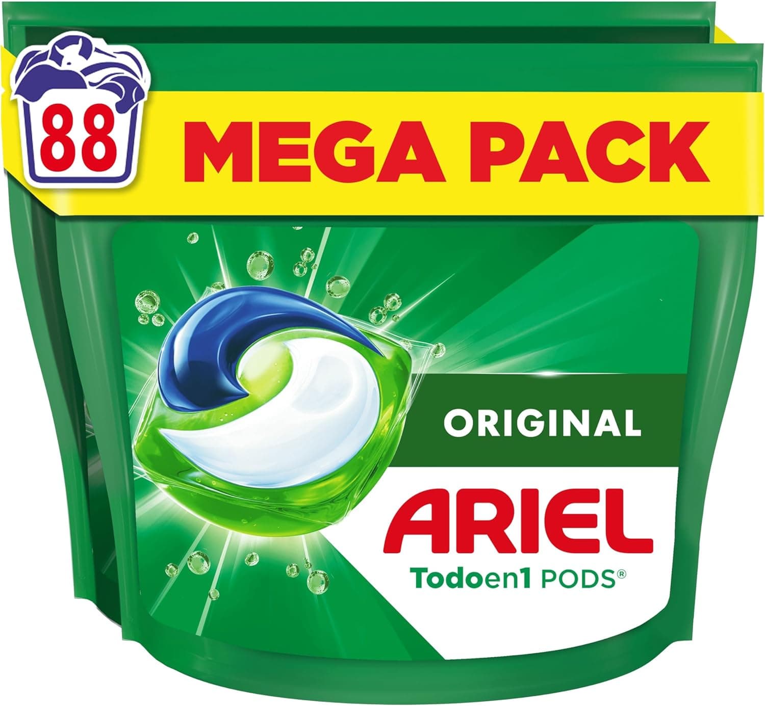 Ariel Tudo em 1 PODS, detergente líquido para máquina de lavar 88 cápsulas