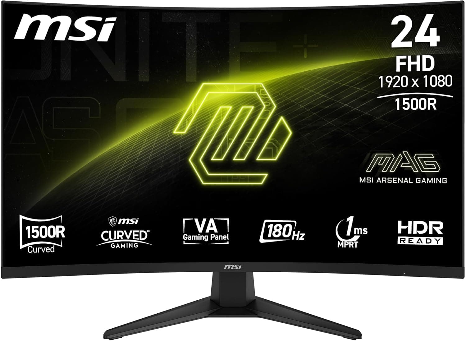 MSI MAG 244C | Monitor curvo gaming 24'' Full HD com 1 ms e Adaptive Sync