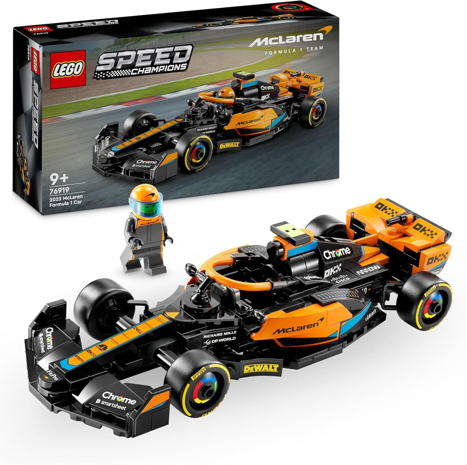 LEGO Speed Champions McLaren F1 2023 | Carro de corrida de construção para crianças a partir dos 9 anos