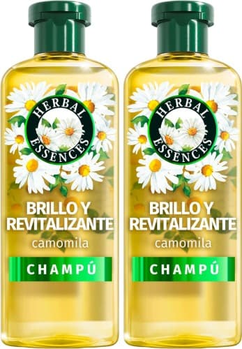 Herbal Essences Camomila Shine | Champô revitalizante sem silicone com extrato de camomila para cabelos baços e frisados, 350 ml