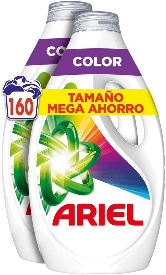 Ariel Detergente máquina de lavar líquido 160 lavagens, cor, sabão extra cuidados com a cor, limpeza melhorada com a tecnologia de limpeza em ciclos frios