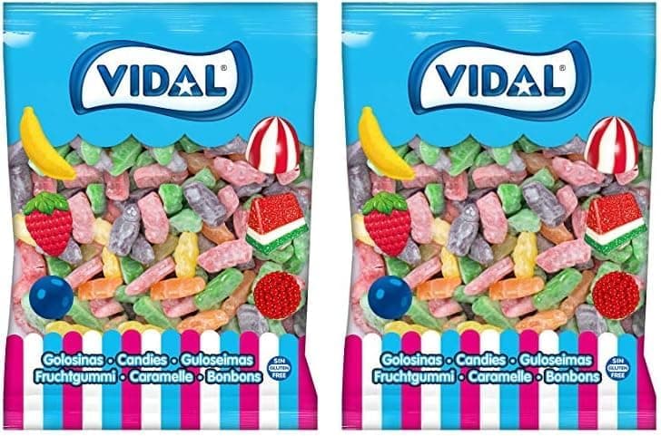 Vidal - Jelly Babies açúcar - caramelo de borracha, mistura de frutas, 1000 gramas (embalagem de 2)