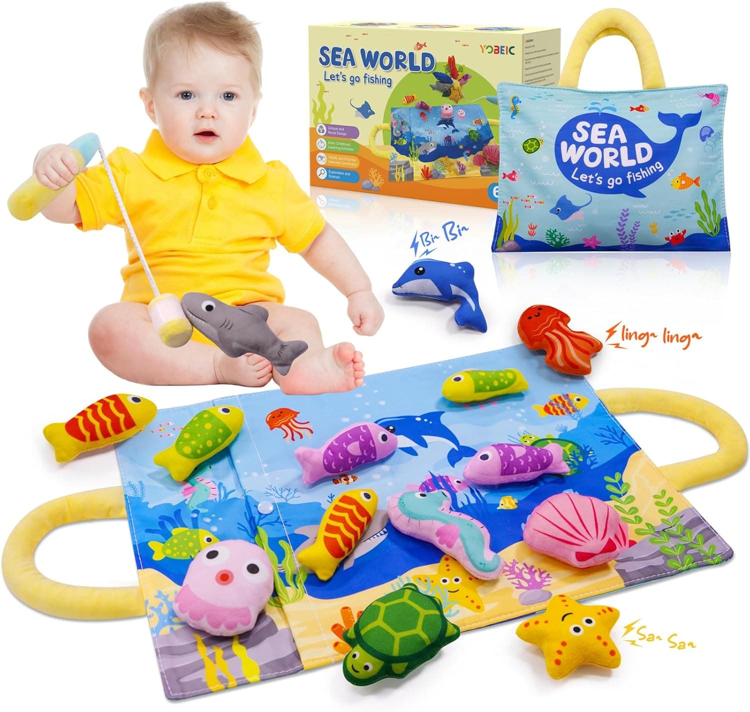 YOBEIC Montessori | Brinquedo educativo de encaixe e cores para crianças