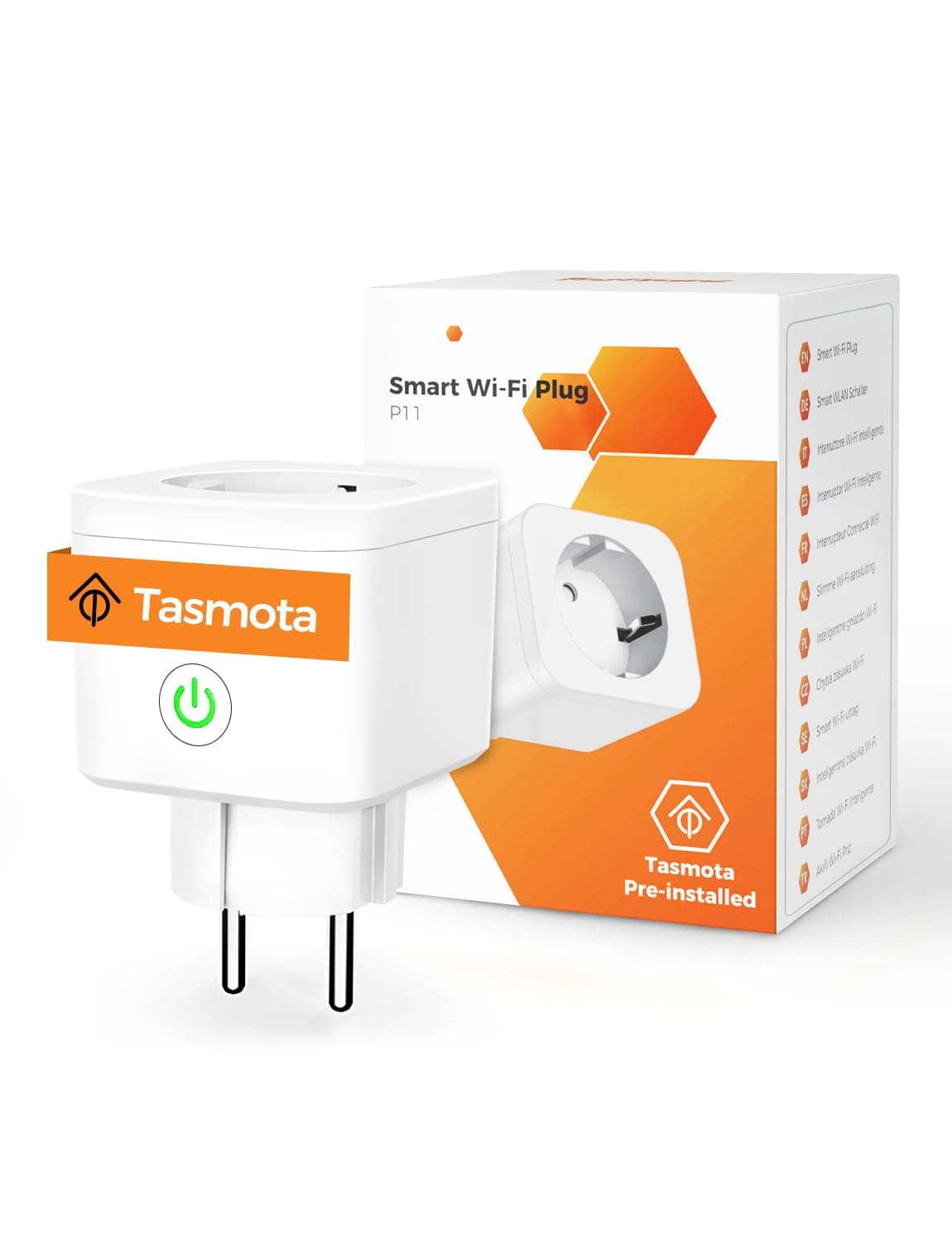 Refoss Tasmota Tomada com medidor de energia, mini WiFi Plug ESP8266, compatível com Home Assistant, ZWAVE, ioBroker, MQTT, Domoticz