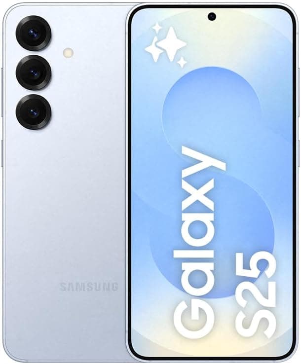 Samsung Galaxy S25 256 GB Telefone celular com IA, Galaxy AI, 12 GB RAM, câmara 50 MP, Dual SIM, IP68, garantia do fabricante 3 anos + 1 ano extra, cor azul