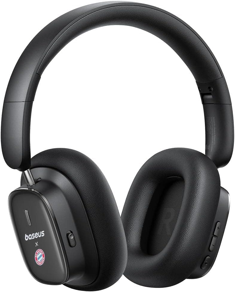 Baseus | Auriculares sem fios com cancelamento de ruído ativo, 100 horas de bateria e som Hi-Res