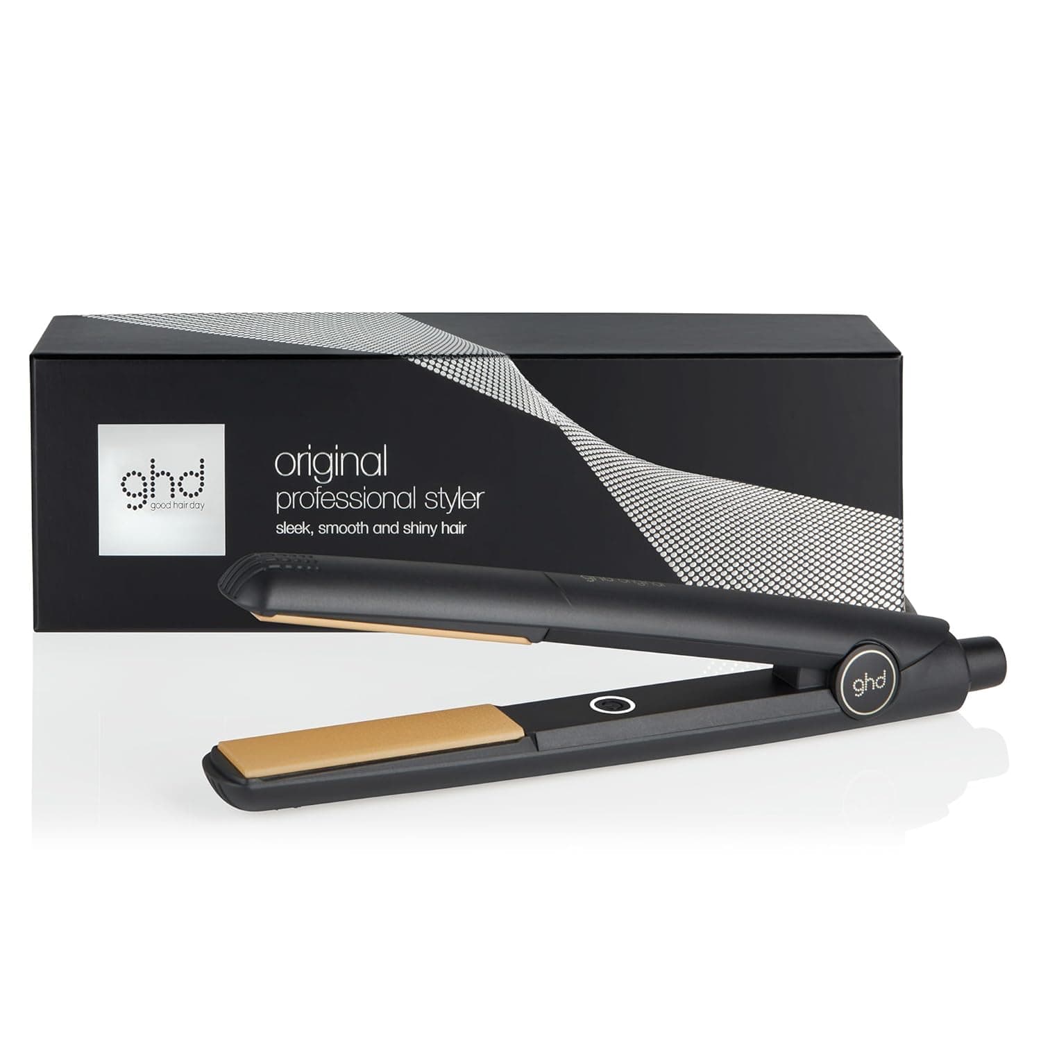 ghd Original Styler - Ferro de cabelo profissional para cabelos polidos, macios e brilhantes, cria de ondas suaves, tecnologia Single-zoneTM, temperatura ideal de penteado 185º, placas cerâmicas