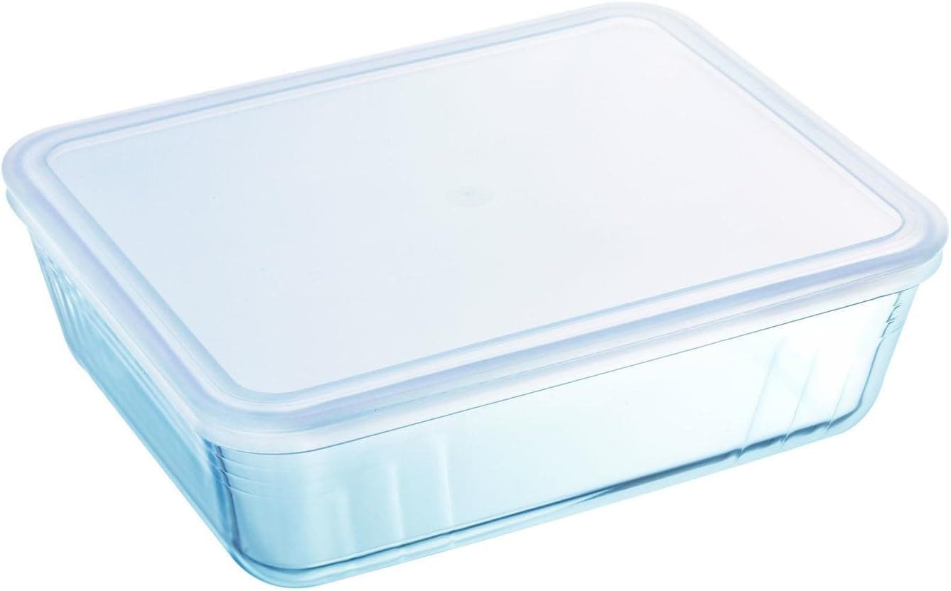 Pyrex Classic | Recipiente retangular em vidro com tampa 1,5 L