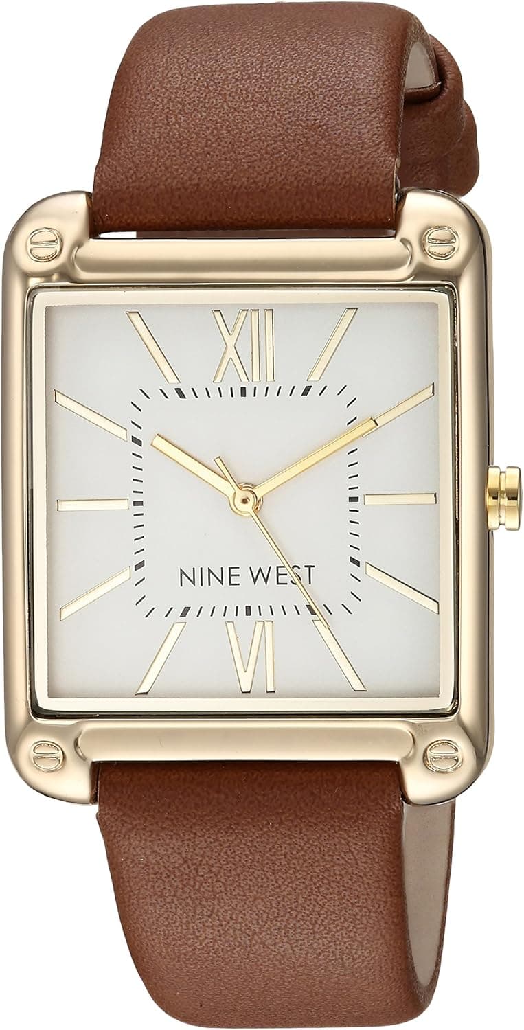 Nine West NW-XXXX | Relógio de vestir em castanho e dourado para mulher