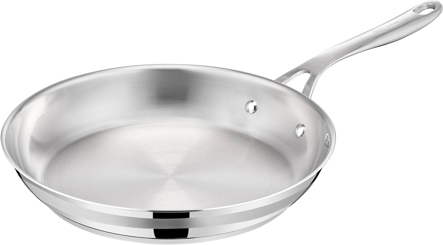 Tefal Frigideira Jamie Oliver Cook Smart 28 cm, frigideira de aço inoxidável sem revestimento, robusta, aquecimento rápido, cozedura uniforme, cabo rebitado, adequado para todas as cozinhas